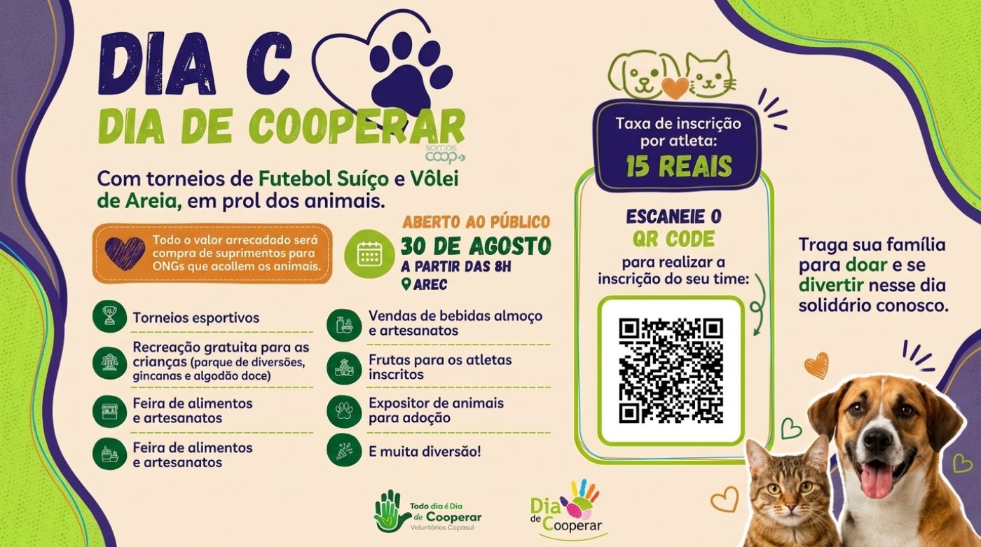 Evento beneficente terá torneios esportivos e ações voltadas à causa animal em Naviraí